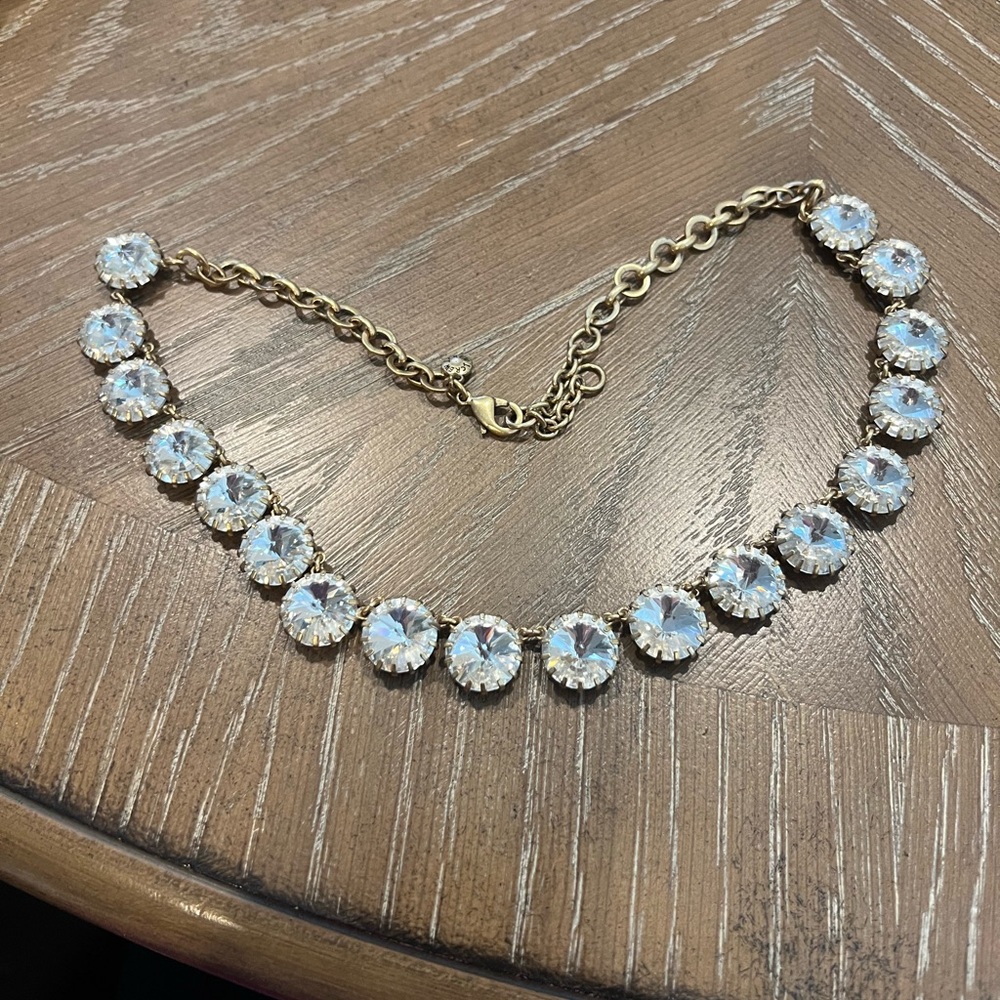 J Crew Gold Crystal Statement Necklace